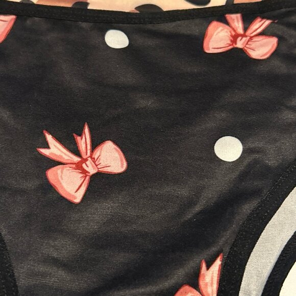 Morvia 3pk bows Hearts Pattern Leg Hip Woman’s panties 2XL Lingerie Valentines - Picture 7 of 11